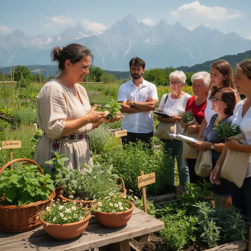 Ručne zbierané bylinky vystavené v sklenenej nádobe na prípravu čaju