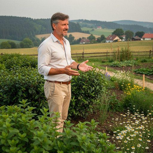 Slovenský čajový rituál so skupinou priateľov, ktorí si vychutnávajú nápoj v záhrade.